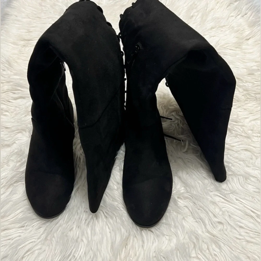 Soda Black Over the Knee Boots Women Size 6